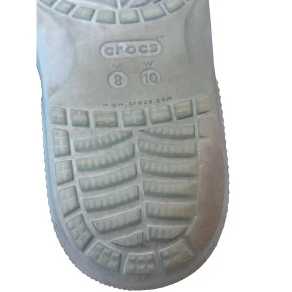 Crocs Classic Comfort Sandals Slip-On Flat Slide Blue Water Beach Shoe Size 10 - Picture 13 of 14